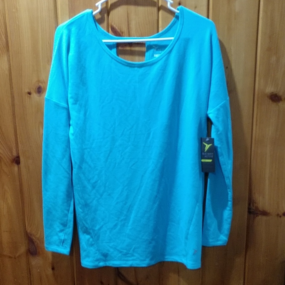 Long sleeved open back top